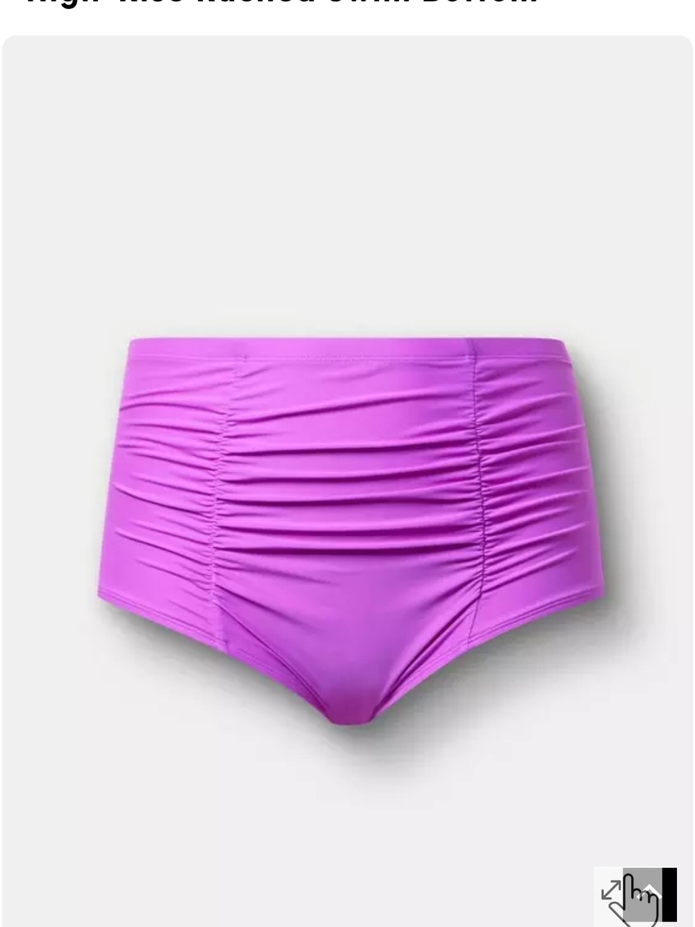 torrid High-Waist Ruched Swim Bottoms - Bright Purple